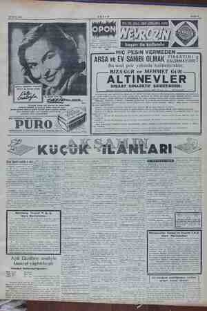    23 Eylül 1955 TE eller di EZ >auBiuR,, Yüzünüzü olduğu gibi ellerinizi de en PURO kre, SABUNU İle yıkayınız. Re adeta bir