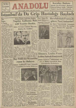 Anadolu Gazetesi 6 Şubat 1935 kapağı