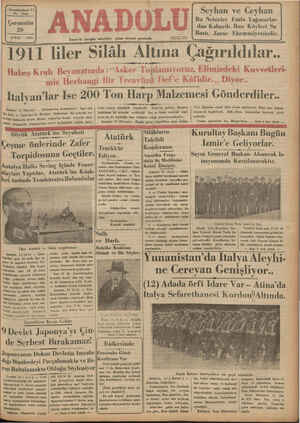 Anadolu Gazetesi 20 Şubat 1935 kapağı