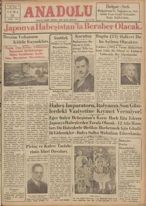 Anadolu Gazetesi 22 Şubat 1935 kapağı