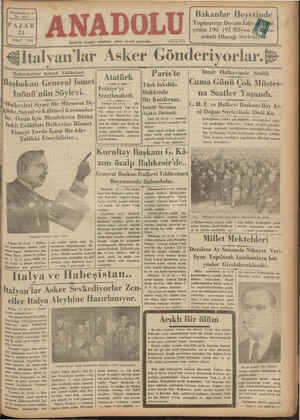 Anadolu Gazetesi 24 Şubat 1935 kapağı
