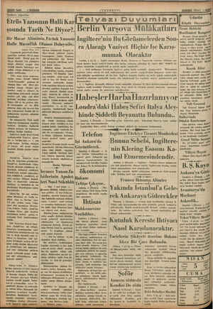  Tarihten yapraklar Ankara Nisan 1935 Geçenlerde gazetelerde Buda- peşte'den verilmiş bir tel yazısı 'haberi vardı. —Bunda...