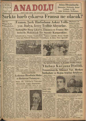 Anadolu Gazetesi 7 Nisan 1935 kapağı