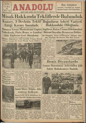    Yirmidördüncü Yıl Ko. 619p CUMA| gü Mi i | 19 4mhALVAM ai NİSAN ( 1935 İzmir'de hergün sabahları çıkar siyasal gazetedir.