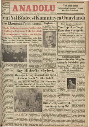 Anadolu Gazetesi 23 Mayıs 1935 kapağı