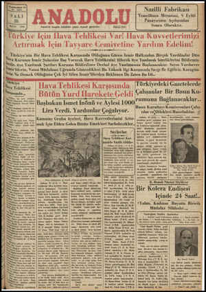 Anadolu Gazetesi 28 Mayıs 1935 kapağı
