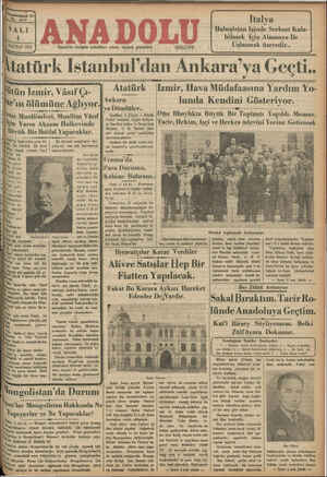 Anadolu Gazetesi 4 Haziran 1935 kapağı