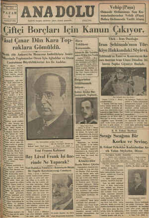 Anadolu Gazetesi 9 Haziran 1935 kapağı