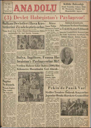 Anadolu Gazetesi 14 Haziran 1935 kapağı