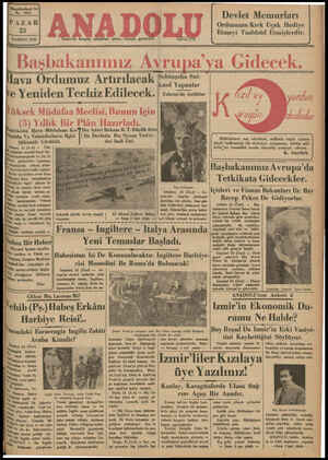 Anadolu Gazetesi 23 Haziran 1935 kapağı