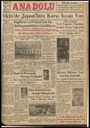 Anadolu Gazetesi 29 Haziran 1935 kapağı