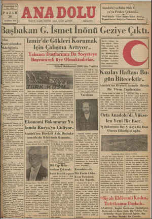 Anadolu Gazetesi 30 Haziran 1935 kapağı