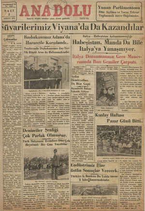 Anadolu Gazetesi 2 Temmuz 1935 kapağı
