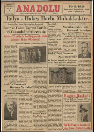 Anadolu Gazetesi 9 Temmuz 1935 kapağı