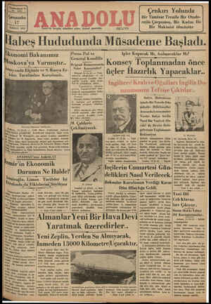  Tirmidördüncü Yıl N6 6262 ! ç“rşamba | &7 Üü e ai (|( TEMMUZ 1935 İzmir'de hergün sabahları çıkar, siyasal gazetedir....