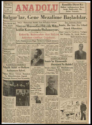  Tirmidördüncü Yıl oN0 6264 Perşembe 18 TEMMUZ 1936 a “lng lçıuılo. e: .— türk Uludağ'a Çıktı|| N Bursa, 16 (ALA) — Atatürk,
