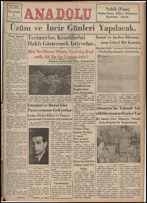 Anadolu Gazetesi 8 Ağustos 1935 kapağı