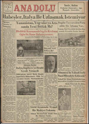Anadolu Gazetesi 9 Ağustos 1935 kapağı