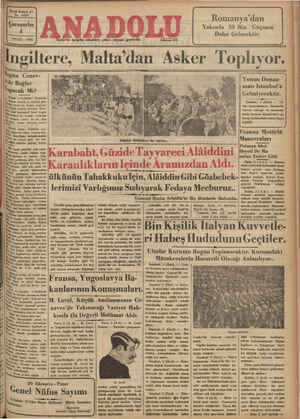 Anadolu Gazetesi 4 Eylül 1935 kapağı