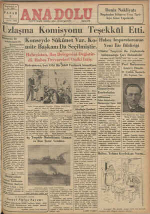 Anadolu Gazetesi 8 Eylül 1935 kapağı