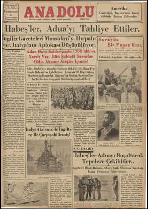 Anadolu Gazetesi 5 Ekim 1935 kapağı