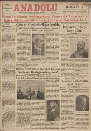 Anadolu Gazetesi 30 Kasım 1935 kapağı
