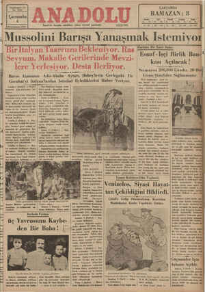 Anadolu Gazetesi 4 Aralık 1935 kapağı