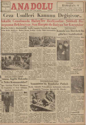 Anadolu Gazetesi 5 Aralık 1935 kapağı