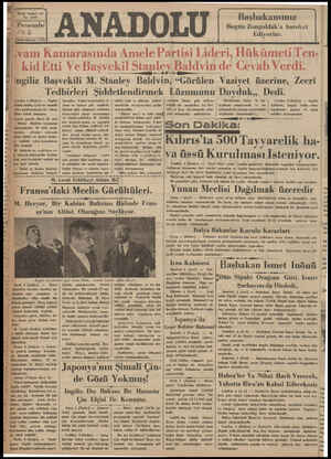  — | Yirmi beşineci yıl No. 6390 Ha n | Perşembe vv 5 l #Birlocikânun 1936 uvam Başbakanımız Bugün Zonguldak'a hareket...