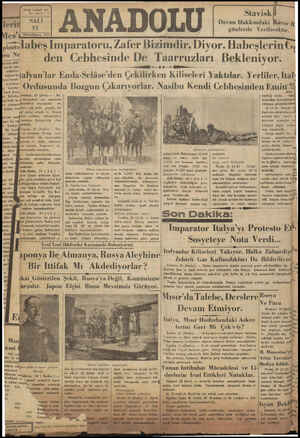  Yirmi beşinci yıl lerin eS Birincikânun 1935 LANADOLU | Staviskl Davası Hakkındaki Karar g günlerde Verilecektir, panudabeş