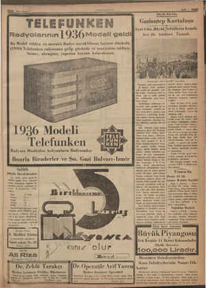    UNN İkinci kânon 2 TELEFUNKEN Radyolarının 1 936 Modeli geldi Bu Model cidden en meraklı Radyo meraklılarını hayrete...