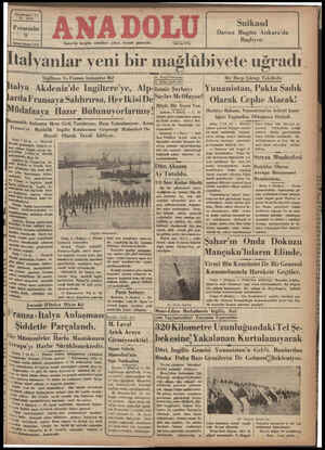 Anadolu Gazetesi 9 Ocak 1936 kapağı