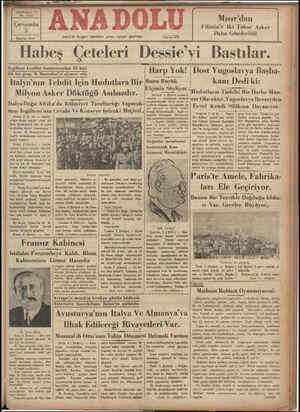    Ylrmibeşinci Yu No. 6628 Çarşamba 3 Haziran 1936 Izmir'de bergün sababları çıkar, siyasal gazetedir. Telef on: 2776...
