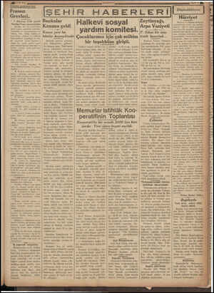  4019 /6/ 936 Yabancı ga Fransız Grevleri.. i Hazırun 1936 tarihli Sunday Times gazetesinden: Bundan bir ay evel Fransız genel