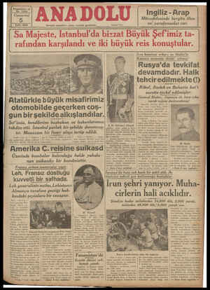  Yirmialtıncı yıl No. 7009 Cumartesi 5 Eylül 1936 Hergün sabahları çıkar, siyasal gazetedir. v Teiho Ataturk g buyuk...