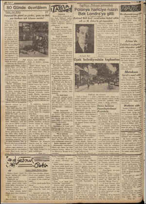  ANADOLU 8/11/ 936 Nü [ İngiltere - Polonya münasebatı Polonya hariciye nazırı Hakaret Bek Londra'ya gitti Birinci Beyler...