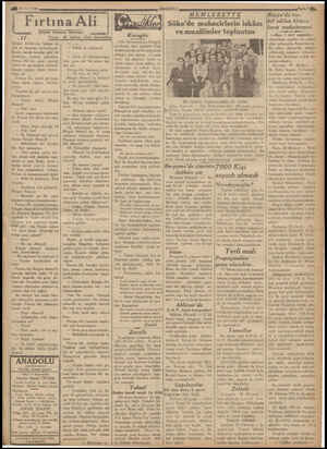  , . 21/11/1936 Fırtına Ali Ür Yazan : Çünkü Zeliha'nın babası da eski ve tanınmış bir korsandı. Kızını, ancak kendisi gibi