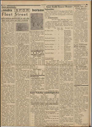 M sayfa6 Tabanci gunlerden: -ondra borsası Fleet Street ngiliz halkının gazetelerde en çok oku- duğu şeyler spora dair olan