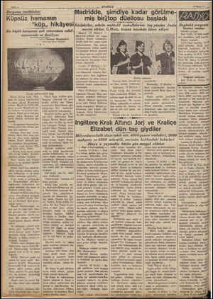    i Sayfa & ANADOLU iç 1 Mayıs 97. ilergama tarihinden: Madridde, şimdiye kadar görülme- Küpsüz hamamın miş birâitop düellosu