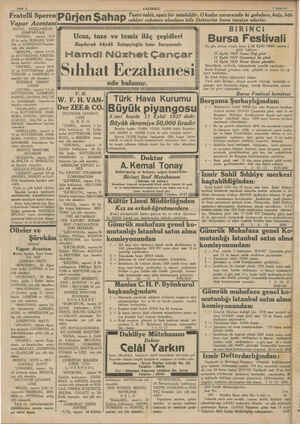    Sayfa 8 Fratelli Sperco Vapur Acentası ROYAL NEERLANDAIS KUMPANYASI “HERMES, — vapuru 31-8 37 de gelip BURGAS, VAR- NA ve