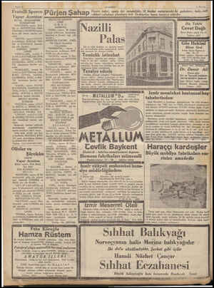  Sahife 12 ANADOLU Fratelli Sperco Vapur Acentası ROYAL NEERLANDAIS KUMPANYASI *“SATURNUS, vapuru 13-11 937 de ROTTERDAM, AMS-