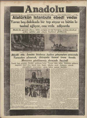  20-İkinciteşrin. PAZAR 19398 Anadol Her gün sabahları (İzmir) d e çıkar siyast gazetedir. Telefon: 2776 NÜSHASI HERYER! DE 5
