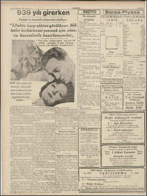  24 Birincikânan 1938 Cumart « “Ufukta harp alâimi görülüyor. Mil- — 839 yılıgirerken < Parisin en kuvvetli müneccimi söylüyor
