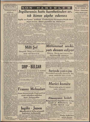  12 Temmuz 1939 Çarşatnba | DIŞ POLİTİKA | Türkiyenin harici politikası Hariciye Vekili muhterem Bay Şükrü Saraçoğlu, dün,...