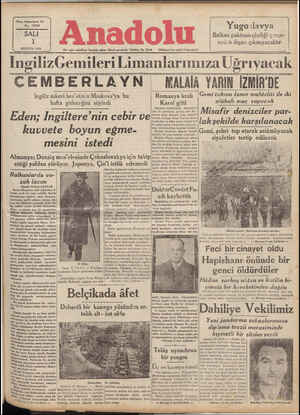  Yirimı Dokuzuncu Yıl No: 7899 SALI 1 AĞUSTOS 1989 CEM Her gün sabahlari İzmirde çıkar-Siysil gazetedir. Telefon 'No. 2776...
