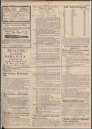  10 Ağustos 1939 Perşembe KÇARR GÖLCÜK OTELI Ğ Gö'cük, İzmir'in yegâne sayfivesidiriğ e eeei 8 M eee Bol hava, iyi gıda, tam