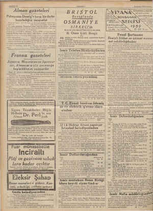    (SAHİFE 10) Alman gazeteleri Polonyanın Danzig'e karşı bir darbe hazırladığını yazıyorlar Berlin, 25 (A.LA) —D.N. B....