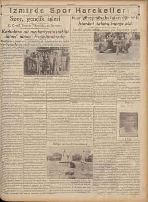    29 Ağustot 1929 SALI Spor, gençlik işleri G. Cemil Tanerin “Anadolu,, ya bevanatı Kadınlara ait mecburiyetin tatbiki ikinci