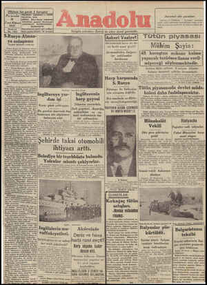 Anadolu Gazetesi January 16, 1941 kapağı