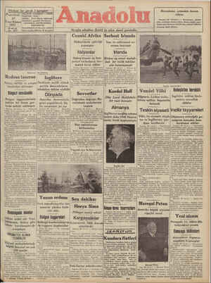 Anadolu Gazetesi January 27, 1941 kapağı